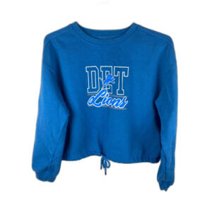 Detroit Lions Women’s Cropped Crewneck Sweatshirt Medium WEAR by Erin Andrews